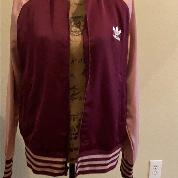adidas satin bomber jacket